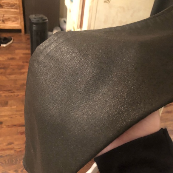 Coated Dark Brown Express Ankle Jeans - Picture 4 of 6